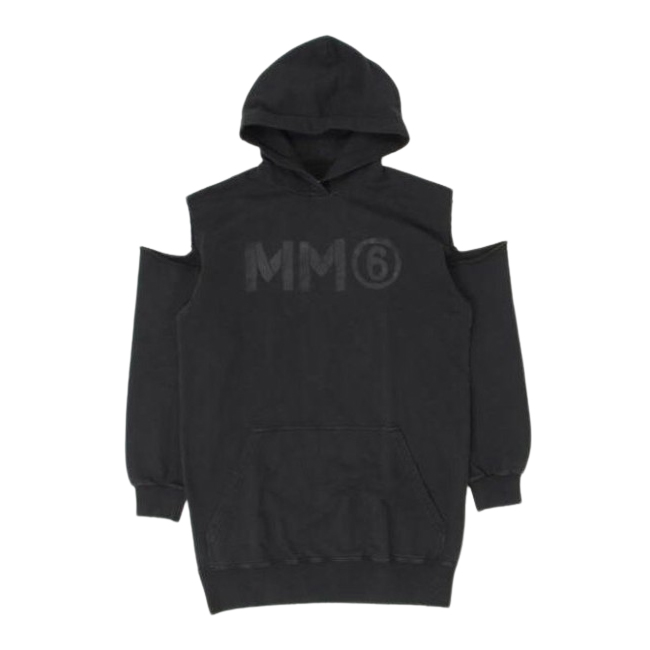 Maison Martin Margiela Neu Maison Margiela Fleece-Kapuzen-Maxi-Kleid Schulterausschnitt