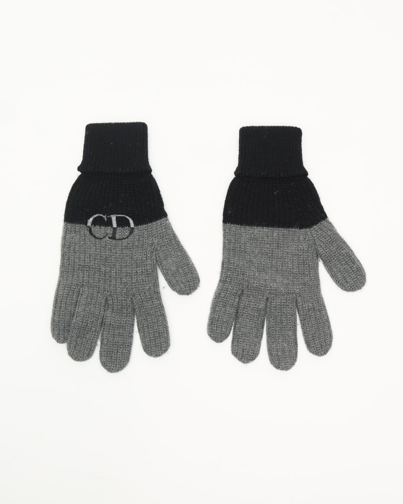 Christian Dior CD Logo Knit Gloves