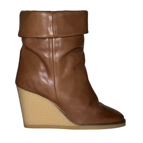 Isabel Marant BOTTINES EN CUIR À TALON COMPENSÉ TOTAM 80