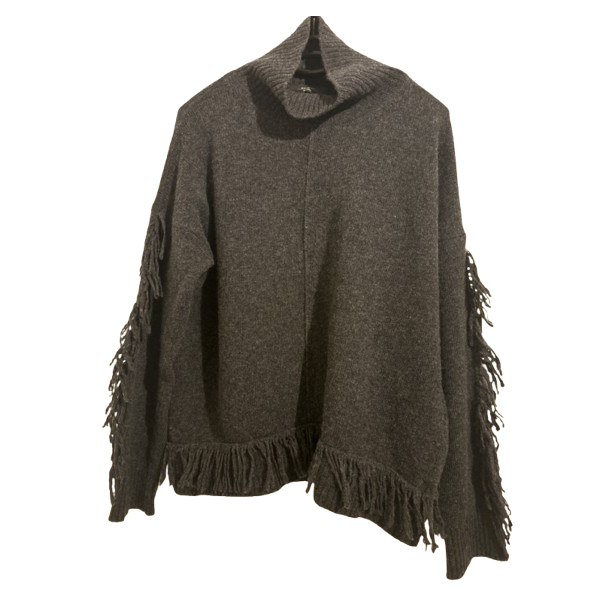 Weekend Max Mara Pull col en laine à franges