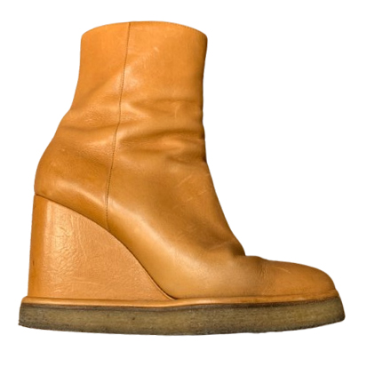 Celine Feline leather wedges