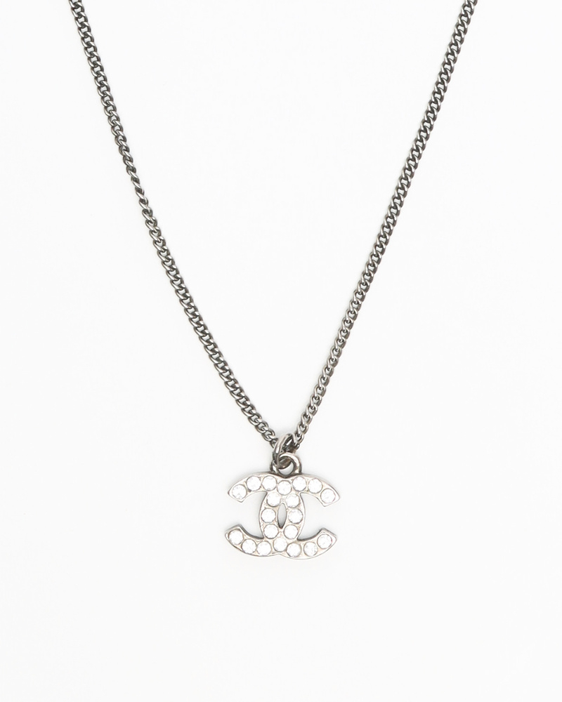 Chanel Coco mark Rhinestone Necklace