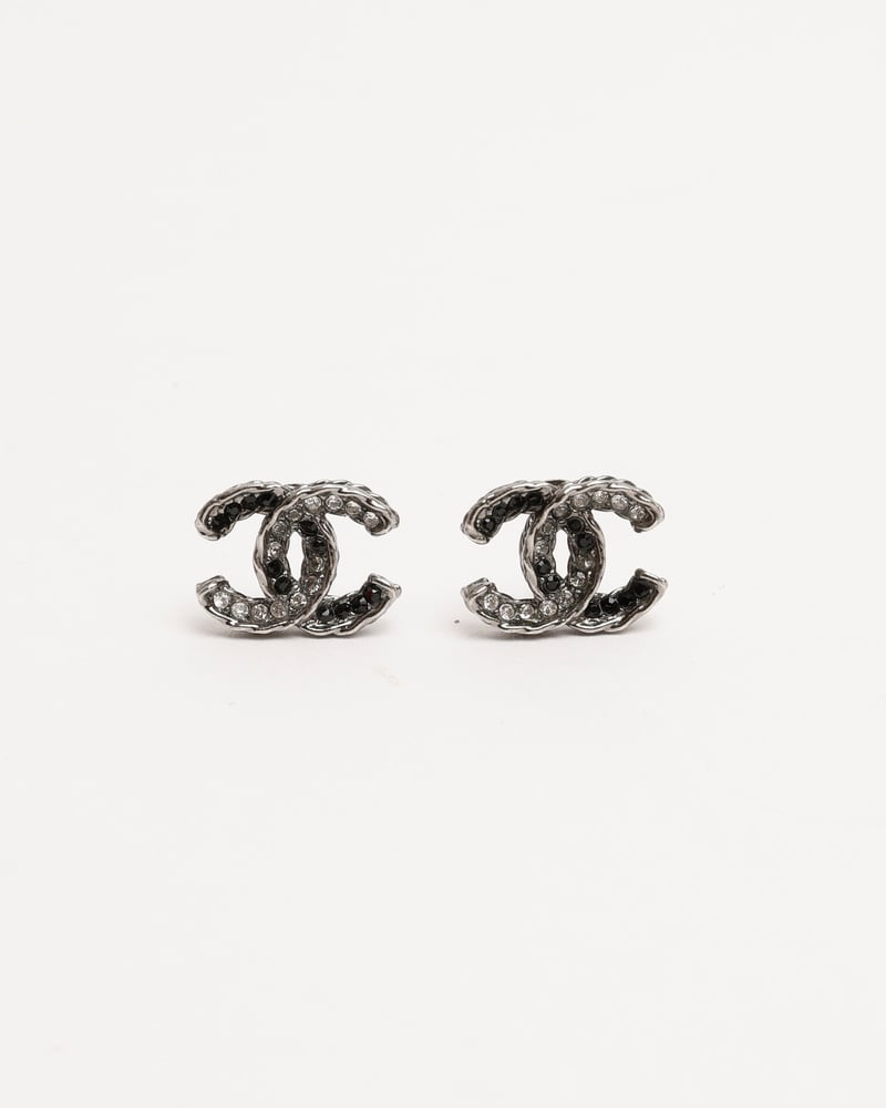 Chanel Coco Mark Rhinestone Earrings