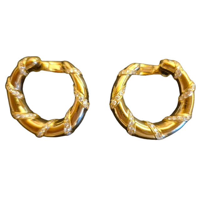 Cartier 18 ct gold hoop earrings
