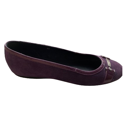 Versace Purple violet leather ballerina