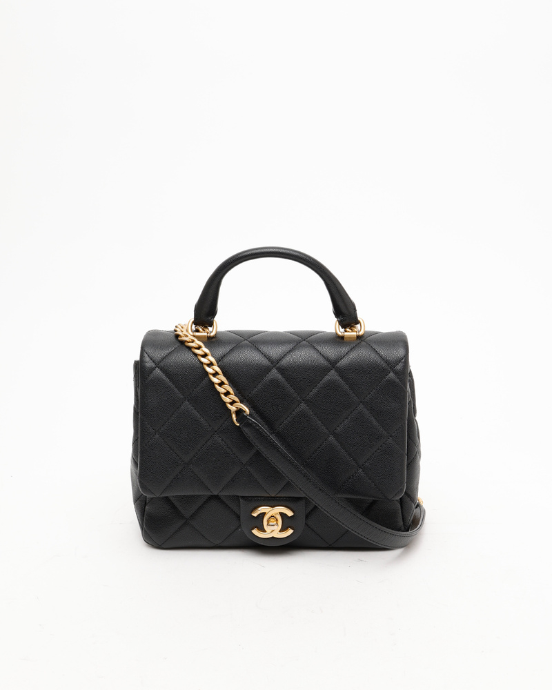 Chanel Small Square Caviar Top Handle Bag