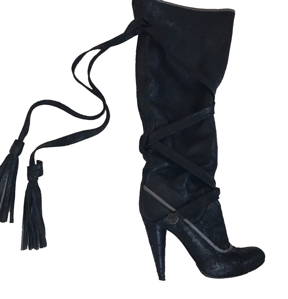 Galliano Bottes à lacets