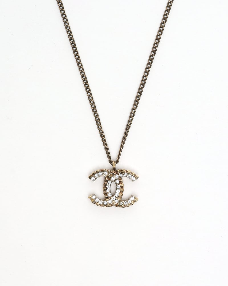 Chanel Coco Mark Rhinestone Necklace