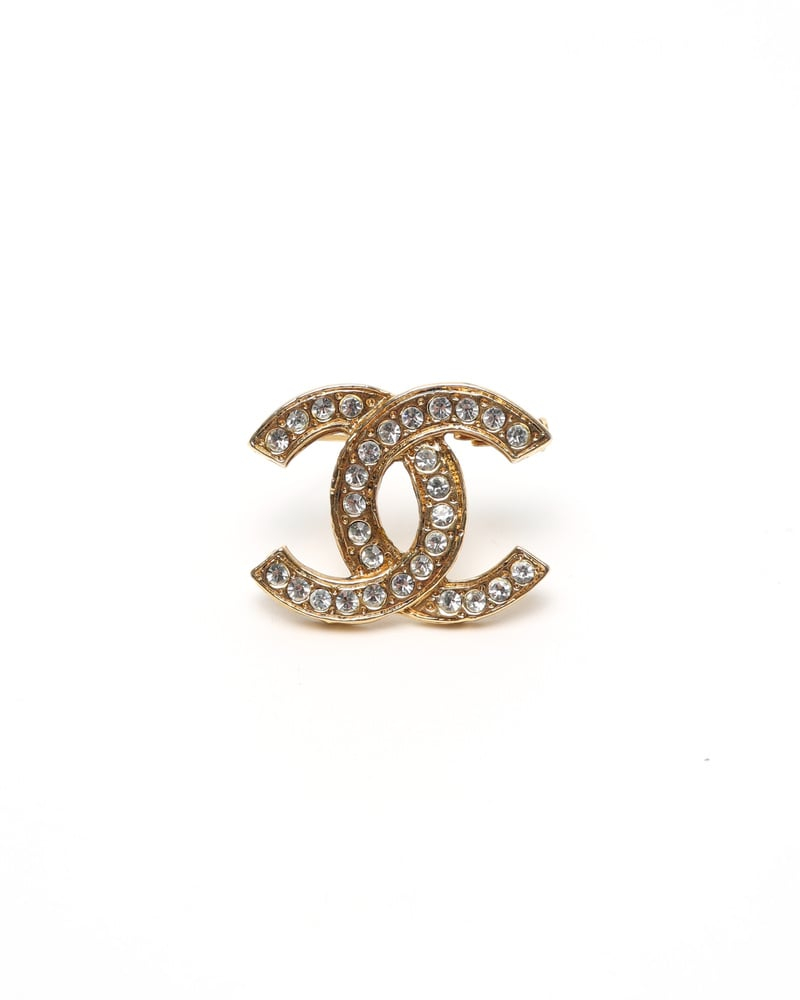 Chanel Coco Mark Rhinestone Brooch