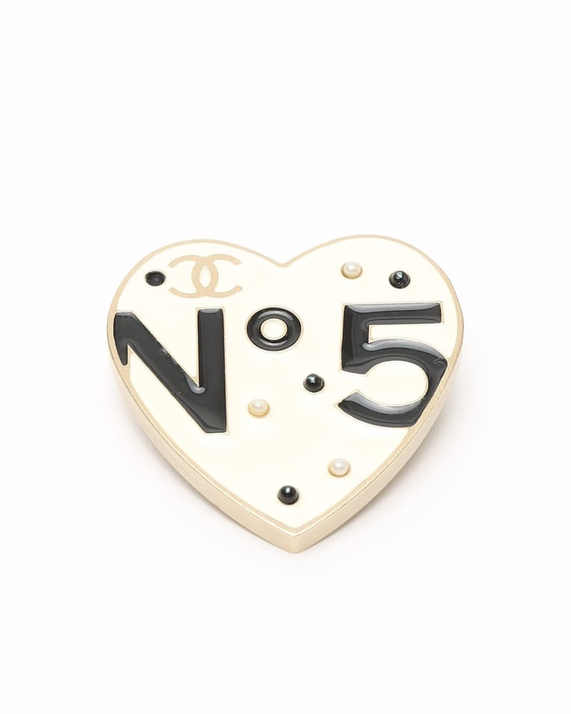 Chanel Coco Mark Heart Brooch