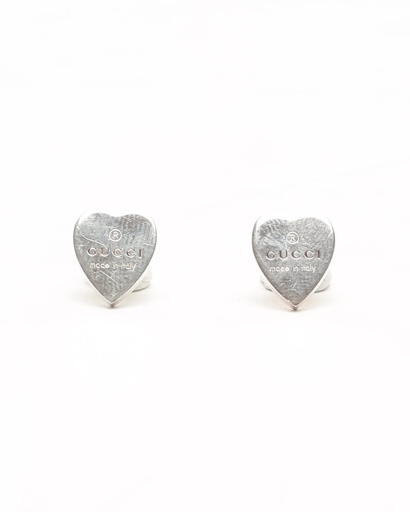 Gucci Silver Heart Earrings