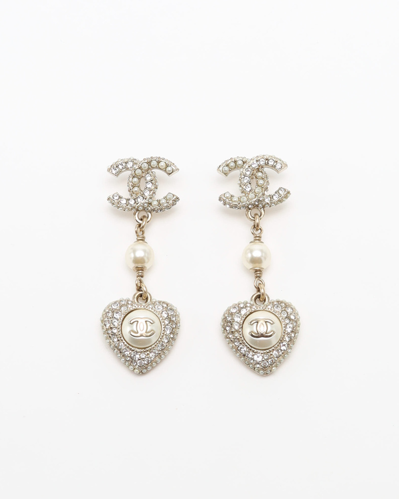 Chanel Coco Mark Rhinestone Earrings