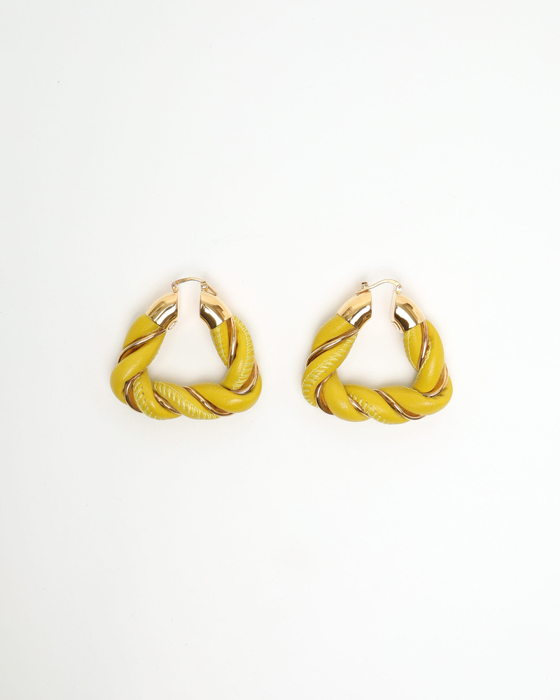 Bottega Veneta Twisted Hoop Earrings