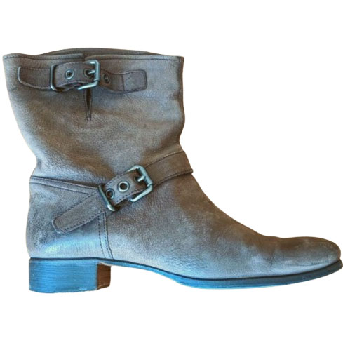 Prada Bikerstiefel braun used look