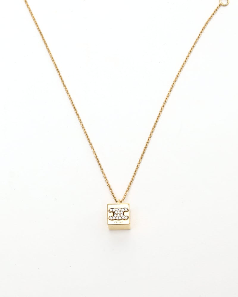 Celine Céline Triomphe Rhinestone Necklace