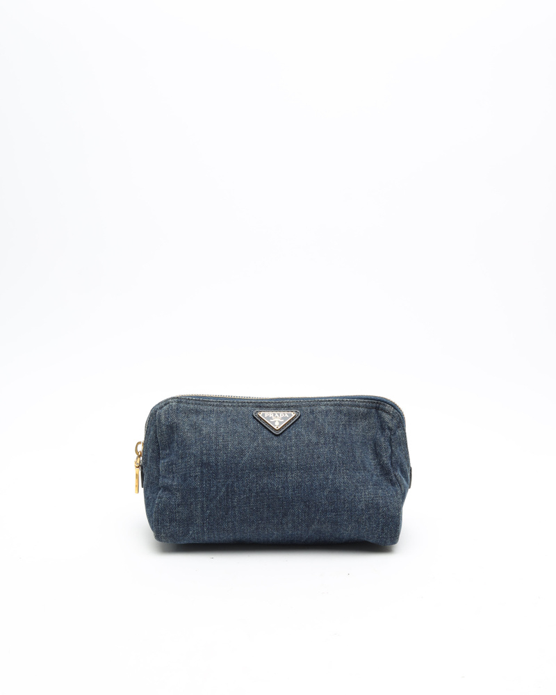 Prada Denim Toiletry Pouch