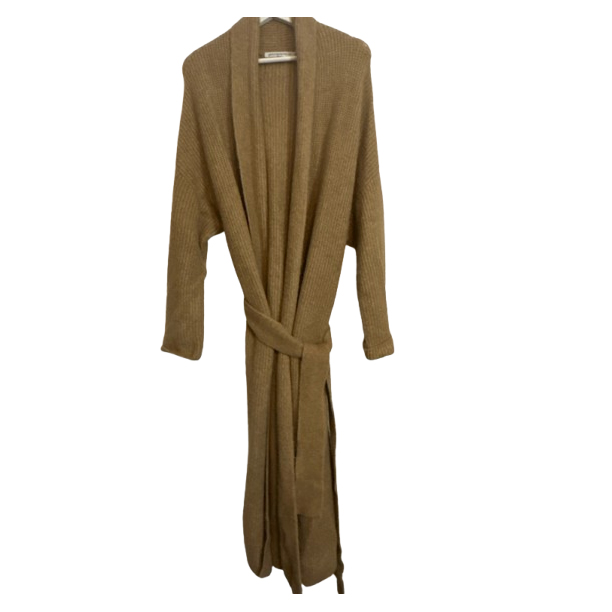 Adolfo Dominguez Manteau long en maille camel