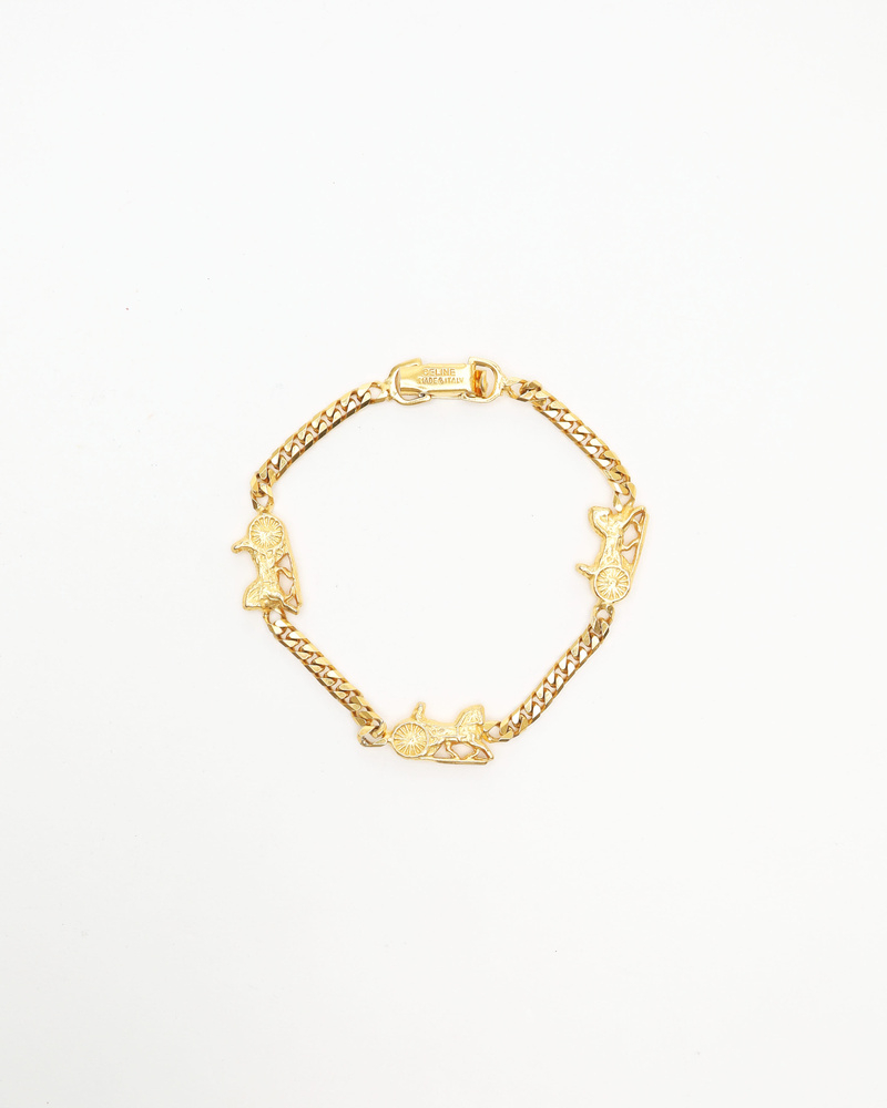Celine Céline Horse Carriage Logo Bracelet