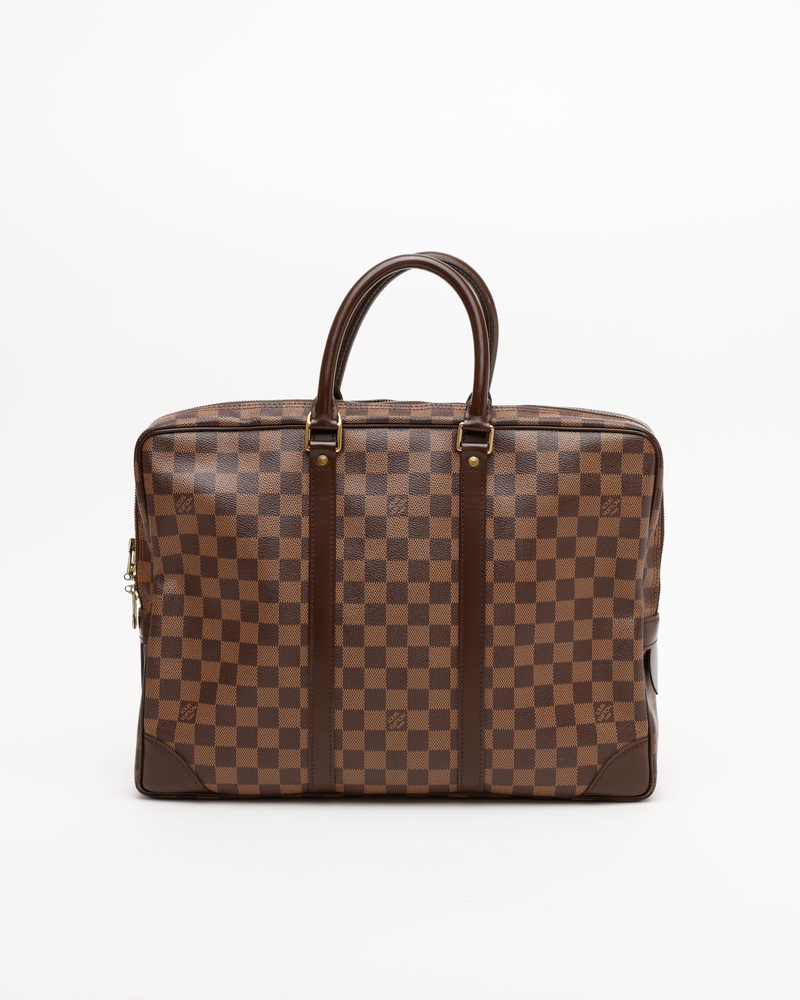 Louis Vuitton Damier Ebene Porte Documents Voyages Bag