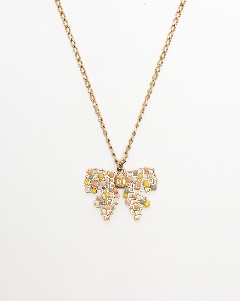 Chanel Coco Mark Ribbon Necklace