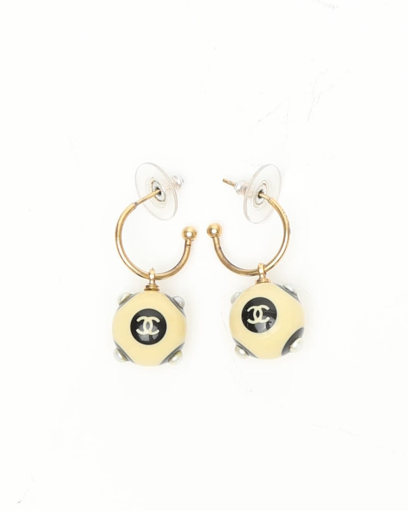 Chanel Coco Mark Pearls Earrings