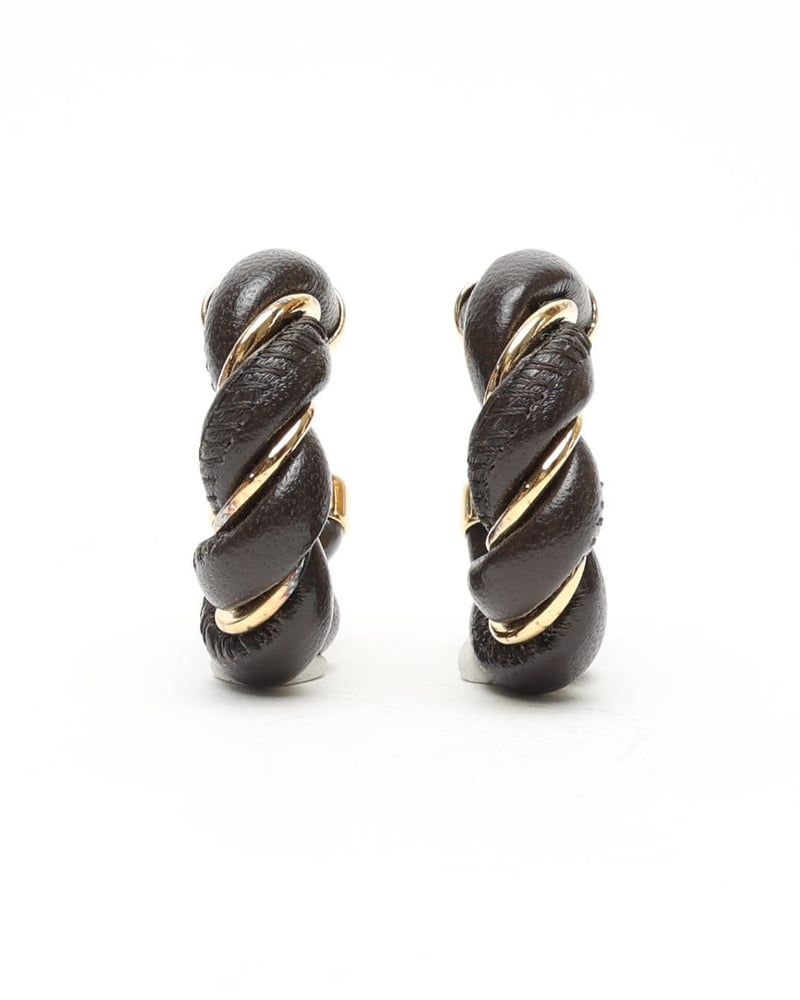 Bottega Veneta Twisted Hoop Earrings