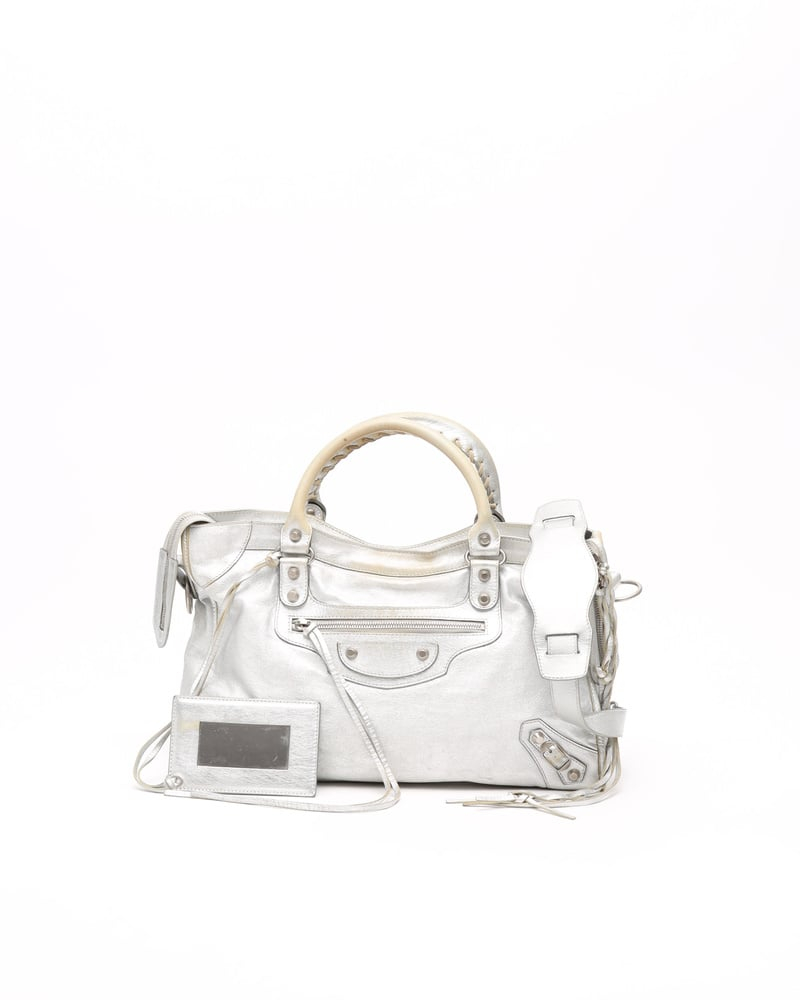 Balenciaga Classic Metallic Motocross City Bag