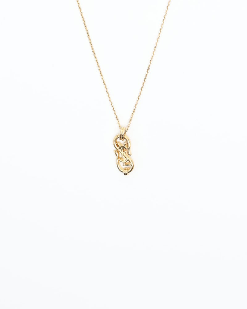 Saint Laurent Logo Pendant Necklace