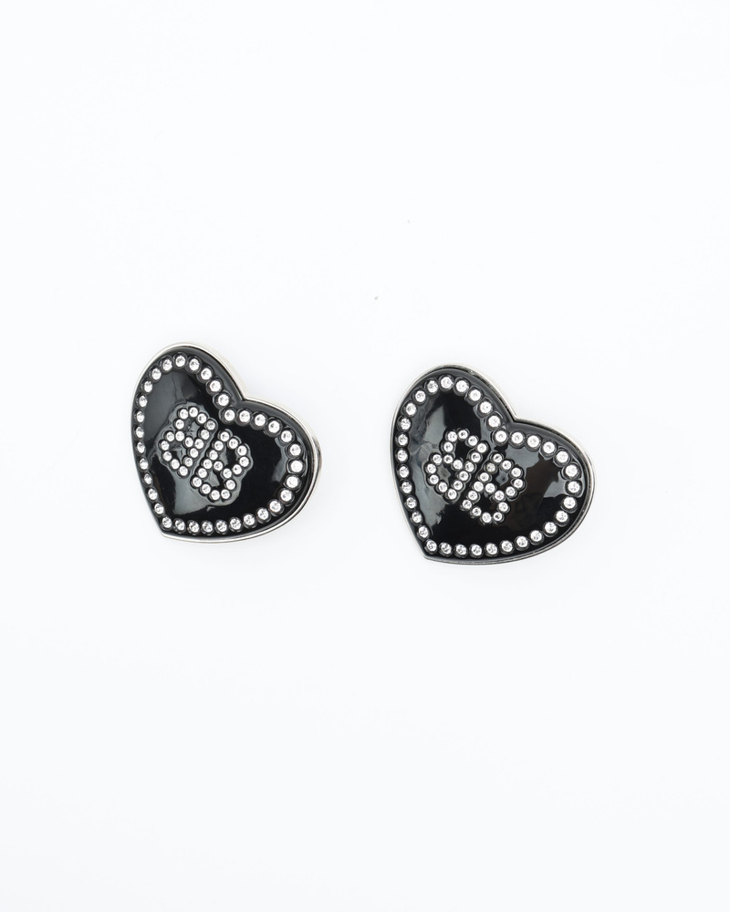 Balenciaga Hearts Rhinestone Earrings