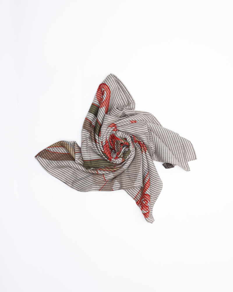 Hermès Cavalcadour Cashmere Silk Scarf