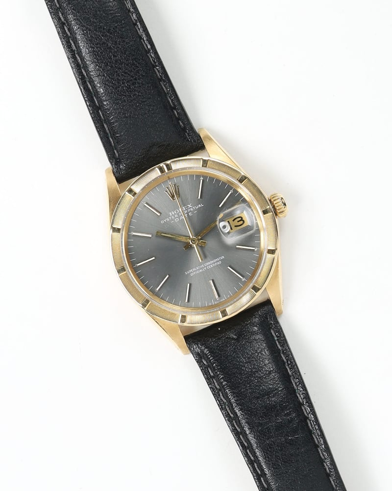 Rolex Oyster Perpetual Date 34mm Ref 1501 Very Rare Gold Watch