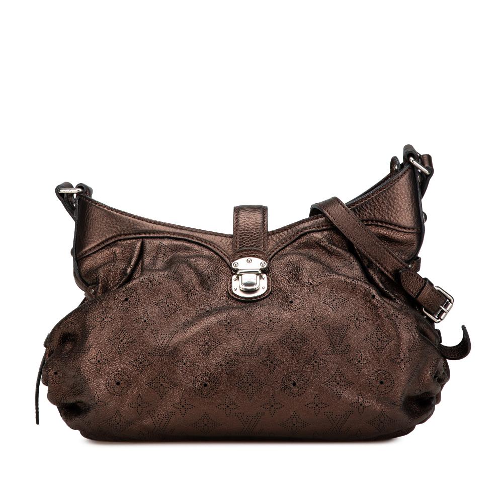 Louis Vuitton AB Louis Vuitton Brown Bronze Calf Leather Monogram Mahina XS France