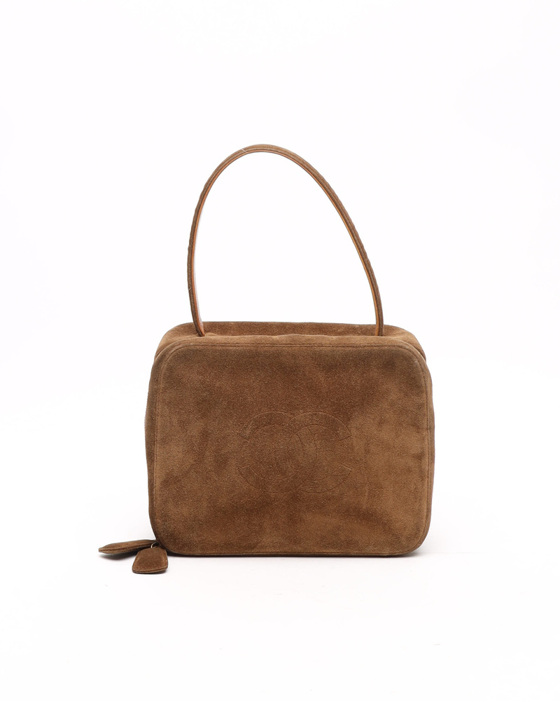 Chanel CC Suede Handbag