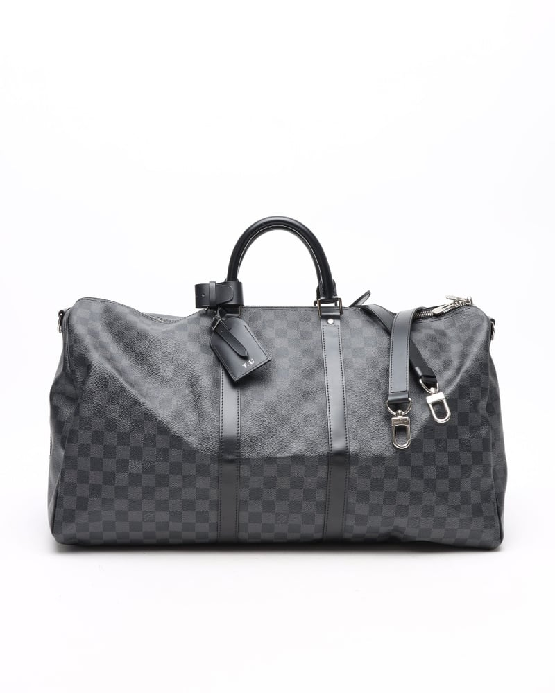 Louis Vuitton Damier Graphite Keepall Bandouliére 55 Weekend Bag