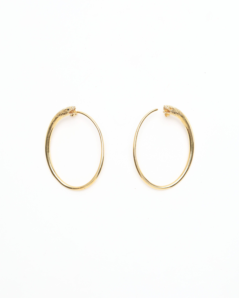 Celine Céline Snake Hoop Earrings