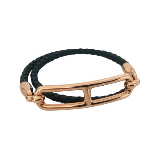 Hermès Roulis Double Tour Rose Gold