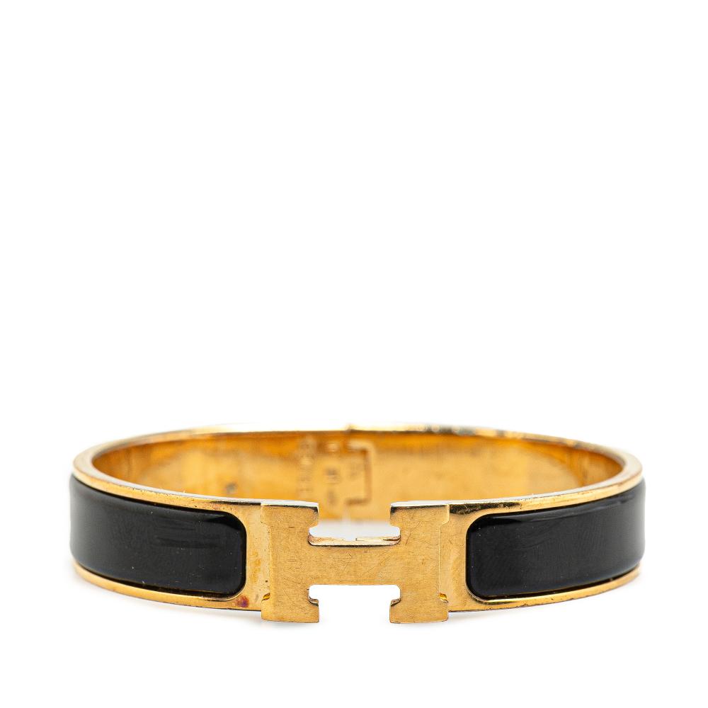 Hermès B Hermès Black Enamel Other Narrow Clic Clac H Bracelet PM France