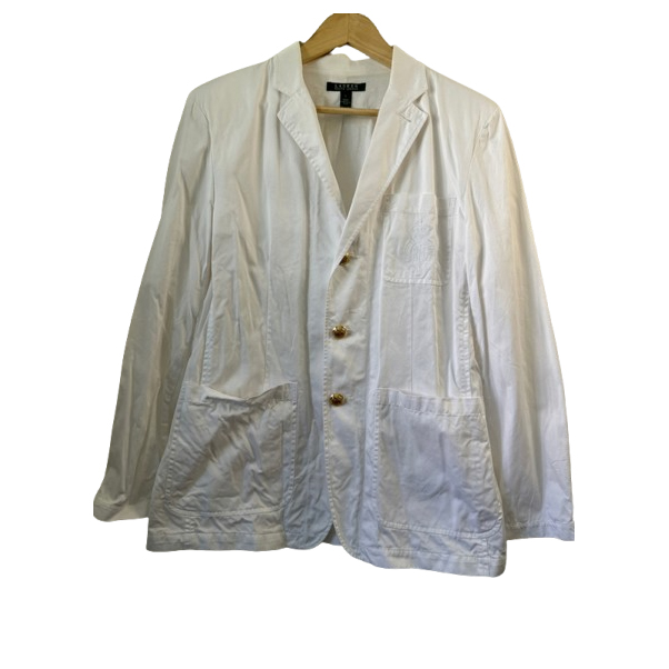 LAUREN Ralph Lauren White summer jacket with gold buttons