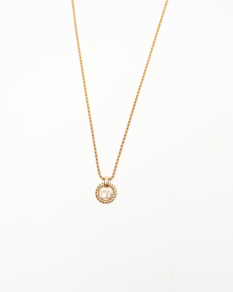 Christian Dior Dior Twist Ring Logo Necklace