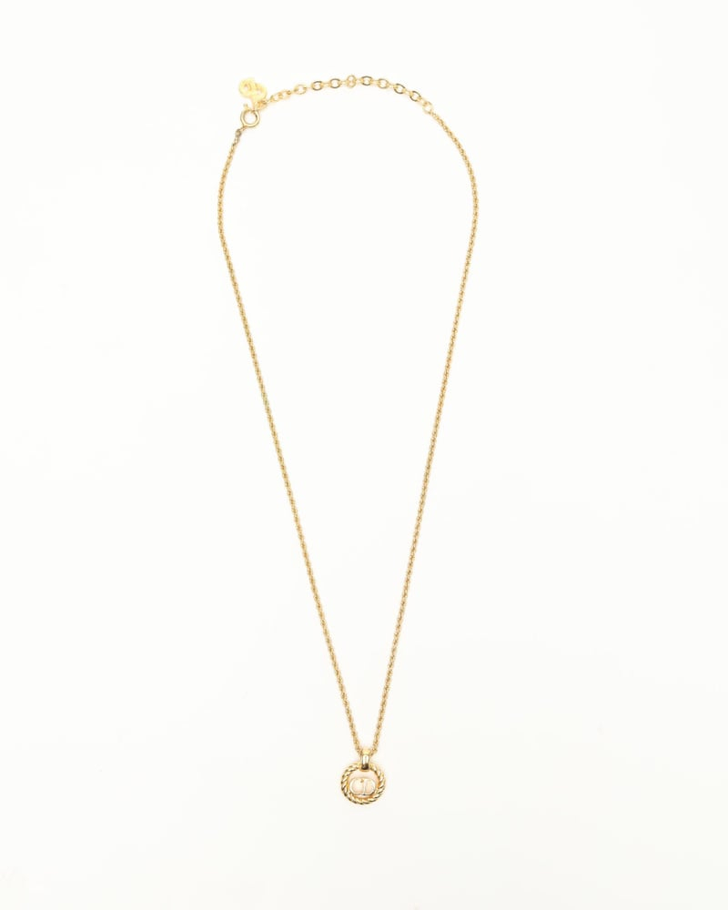 Christian Dior Dior Twist Ring Logo Necklace