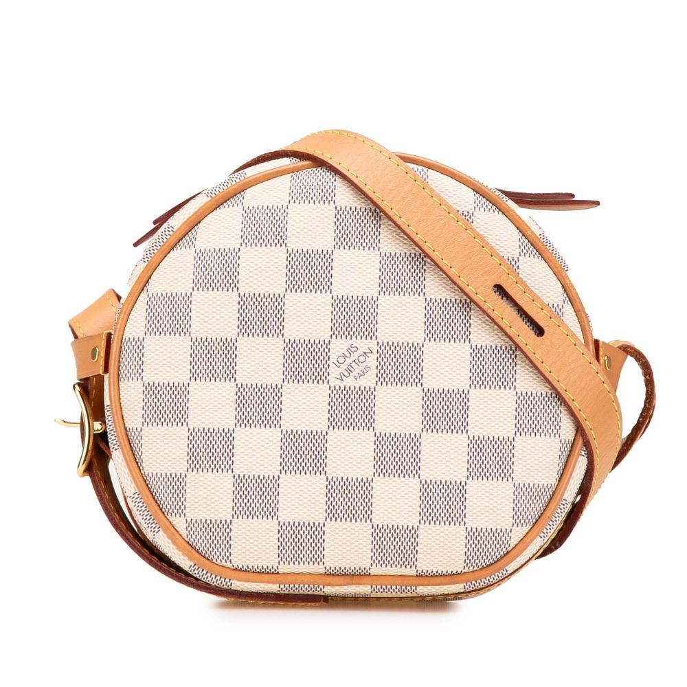 Louis Vuitton B Louis Vuitton White Damier Canvas Canvas Damier Azur Boite Chapeaux Souple PM Italy