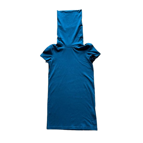 Theory Col roulé long, en sarcelle vibrante