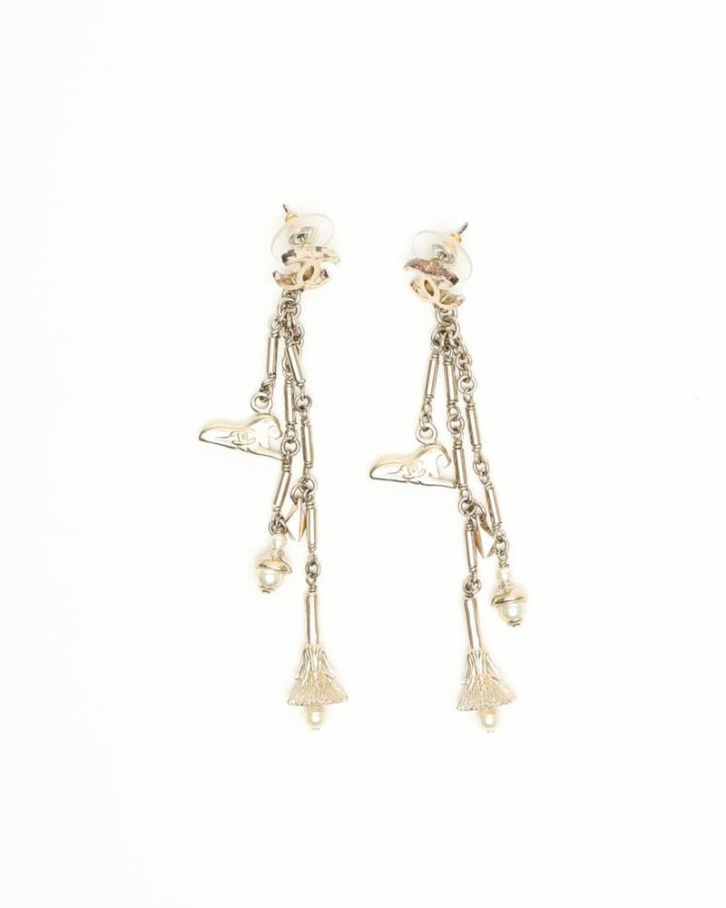 Chanel Coco Mark Dangling Earrings