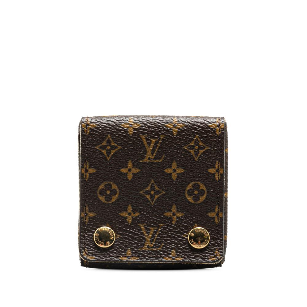 Louis Vuitton B Louis Vuitton Brown Monogram Canvas Canvas Monogram Ring Case France
