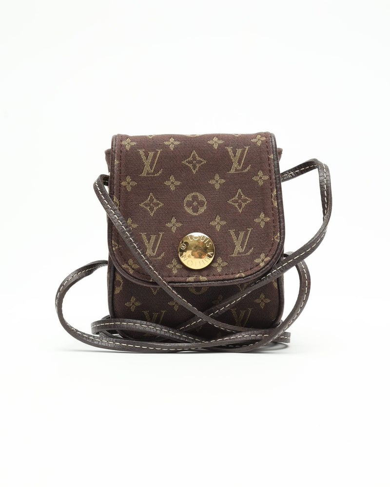 Louis Vuitton Ebene Monogram Mini Lin Canvas Pochette