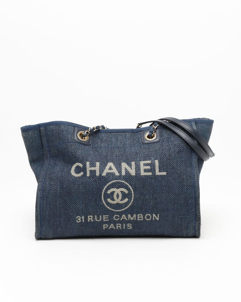 Chanel Deauville PM Raffia Tote Bag