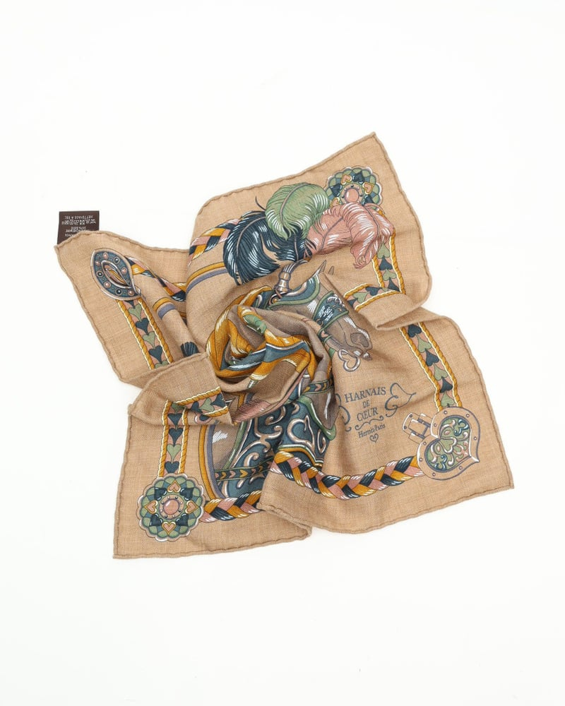 Hermès Carré 45 Cashmere Silk Scarf