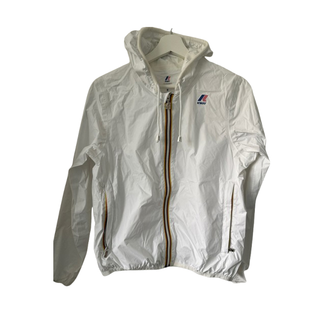 K-Way White rain jacket