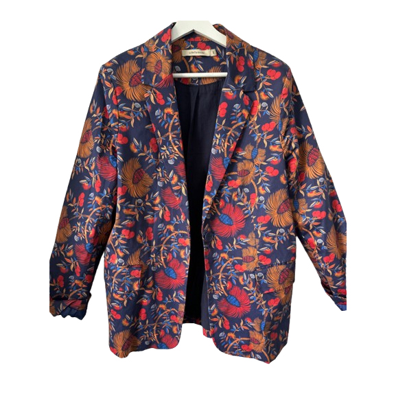 La Fée Maraboutée Flowery fine cotton blazer