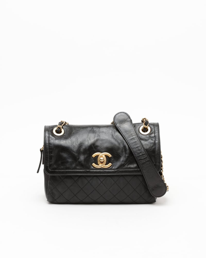Chanel Glazed Zip Flap Bag